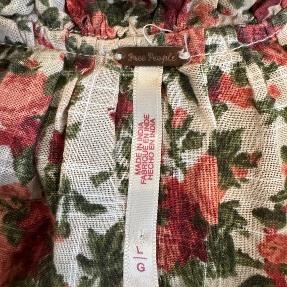 Free People Meant To Be Floral Button Down Vintage Combo Women's Size L - Picture 8 of 10